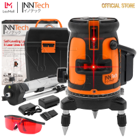 InnTech เครื่องวัดระดับเลเซอร์ ระดับน้ำเลเซอร์ 5 เส้น 360 องศา รุ่นใหม่! INT-LASER-RED แบตใหญ่ 2 เท่า 5 Lines Red Laser Level เลเซอร์ เลเซอร์วัดระดับ พร้อมกล่องเก็บอุปกรณ์ แถมฟรี! ขาตั้งวัดระดับ มูลค่า 590 บาท