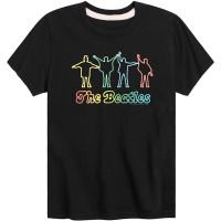 2021 The Beatles Neon Toddler And Youth Short Sleeve Graphic T-Shirt เสื้อยืดลำลองผู้หญิง,ชาย