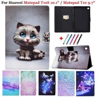 For Funda Tablet Huawei MatePad T10s Case 10.1 Stand Wallet PU Leather for Huawei MatePad T10 Case 9.7 inch AGS3-L09 W09 AGR-L09