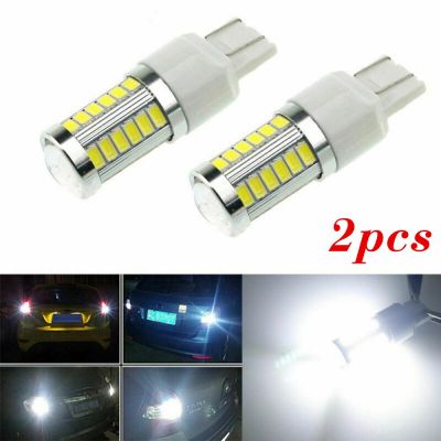 2 * W21 T20/5W 7443 5630 33SMD ไส้หลอดคู่ไฟ LED หลอดไฟสีขาวมากข้าง DRL