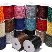 【YD】 0.5/0.8/1.0/1.5/2.0mm Waxed Cotton Cord Leather Thread String Necklace Rope for Jewelry Making Supplies