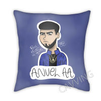 ฟรี Anuel AA 3D พิมพ์โพลีเอสเตอร์ปลอกหมอนตกแต่งโยนปลอกหมอนสแควร์ซิปปลอกหมอนของขวัญปลอกหมอน