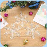 JHA9202888 15/30pcs Classic Plastic White Hanging Ornaments Christmas Tree Snowflake Decoration Xmas Decor