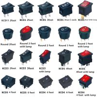 1pc KCD1 KCD3 KCD4 On/Off Round/Square Rocker Switch DC AC 6A/250V Car Dash Dashboard Plastic Switch Dropshipping Electrical Circuitry  Parts