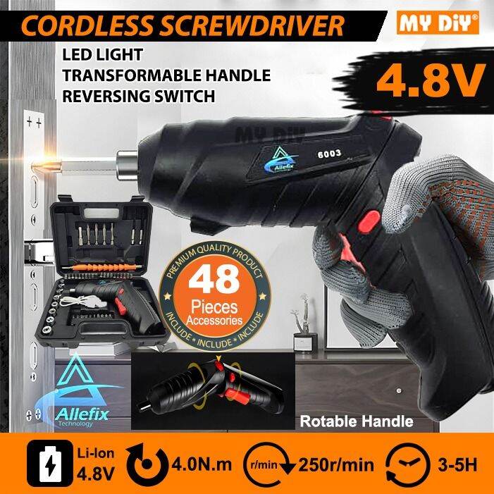 4.8V Cordless 1/4 in. Screwdriver Kit