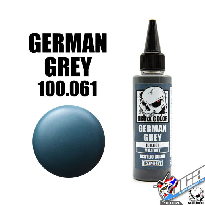 SKULL COLOR 100.061 GERMAN GREY ACRYLIC COLOR 60ML MILITARY COLOR สีอะครีลิกสำหรับพลาสติก โมเดล VCA GUNDAM