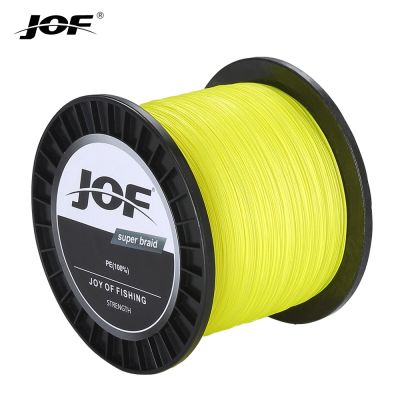 JOF 8เส้นถักเอ็นตกปลา1.0-8.0 1000เมตร Senar Pancing PE เอ็นตกปลา9.07-45.36กก. สายตกปากหลายเส้นเอ็นตกปลาเพสก้าเรียบ2021ใหม่