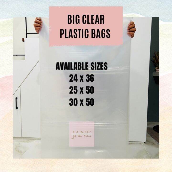 Big Clear Plastic Bag Laundry Bag Ukay Bag (5pcs/pack) 24x36 25x50 30x50 Lazada PH