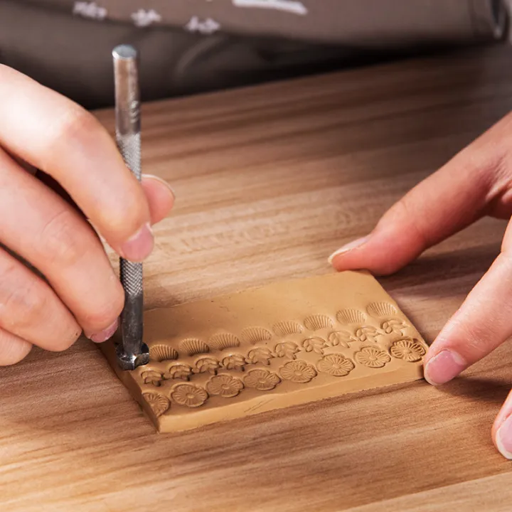 Ceramic Tools Texture Stamp Emboss Seal Alloy Printing