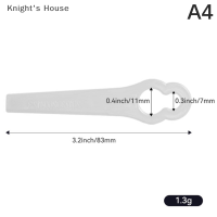 Knights House 10ชิ้นใบมีดพลาสติกสำหรับฟอร์ลดิโฮเฟอร์สำหรับเครื่องเล็มหญ้า18 Li ใบมีดตัด