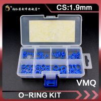 Biru Silikon karet O-Cincin Ketebalan 1.9mm Ring Seal Silikon Penyegelan O-cincin VMQ Mesin Cuci oring set bermacam Kit Set O Ring