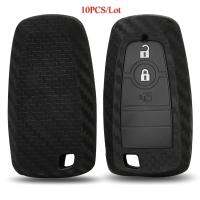 ❂☃ jingyuqin 10PCS/Lot Carbon Fiber Silica Gel Car Key Cover Case For Ford Mondeo Mustang Fusion 3Buttons Remote Key Protector