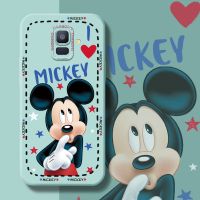 Yiเว็สเคส Samsung Galaxy A6 2018,เคสโทรศัพท์บางดีไซน์ใหม่กันกระแทกขอบสี่เหลี่ยมเคสนิ่มลายการ์ตูนมิกกี้น่ารักเคสซิลิโคนคลุมทั้งหมดเคสป้องกันกล้องตานางฟ้า