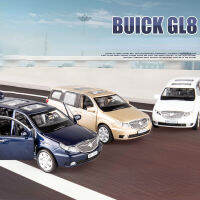 1:32 Buick Gl8ธุรกิจรถ Mpv ล้อแม็กรถยนต์รุ่นหกประตูจำลองเสียงและแสงดึงกลับรถของเล่นตกแต่งเด็กคอลเลกชัน