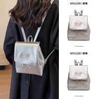 Summer large-capacity silver butterfly shoulder bag female 2023 new fashion portable one-shoulder student school backpack 【QYUE】