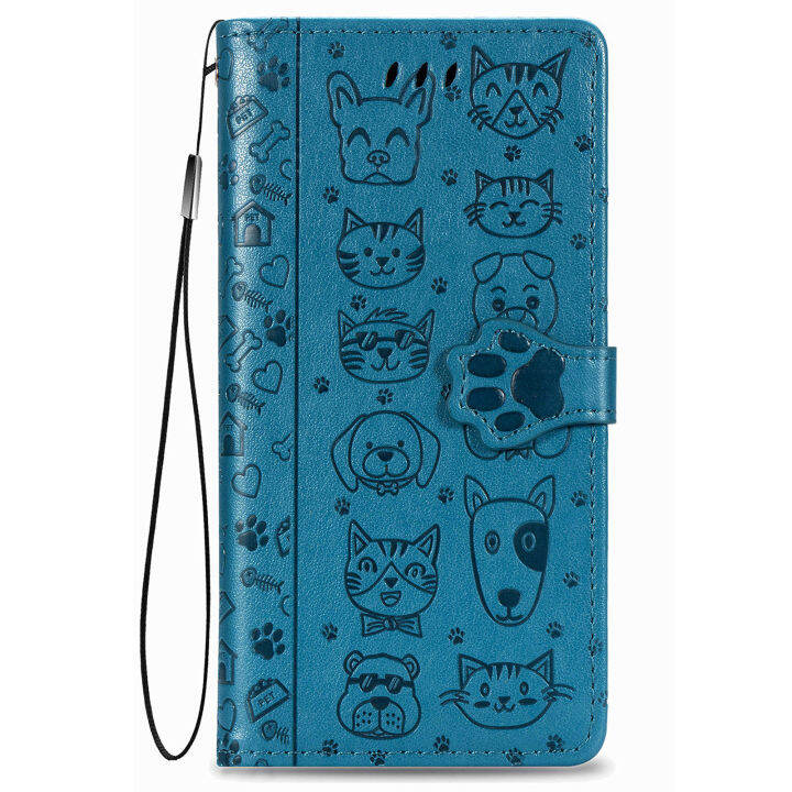 สำหรับ-infinix-hot-camon-12-12i-12play-cat-and-dog-embossed-เคสโทรศัพท์-infinix-hot-11-11s-11play-ซองหนังการ์ตูน-infinix-hot-10play-10s-10snfc-10t-flip-cover-casing