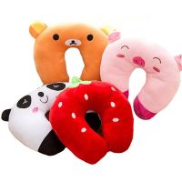 ZZOOI Baby Pillow Multi-Animals Design Plush Super Soft Kids Headrest   Neck Protector Travel Toys for 0-4 Years YYT101