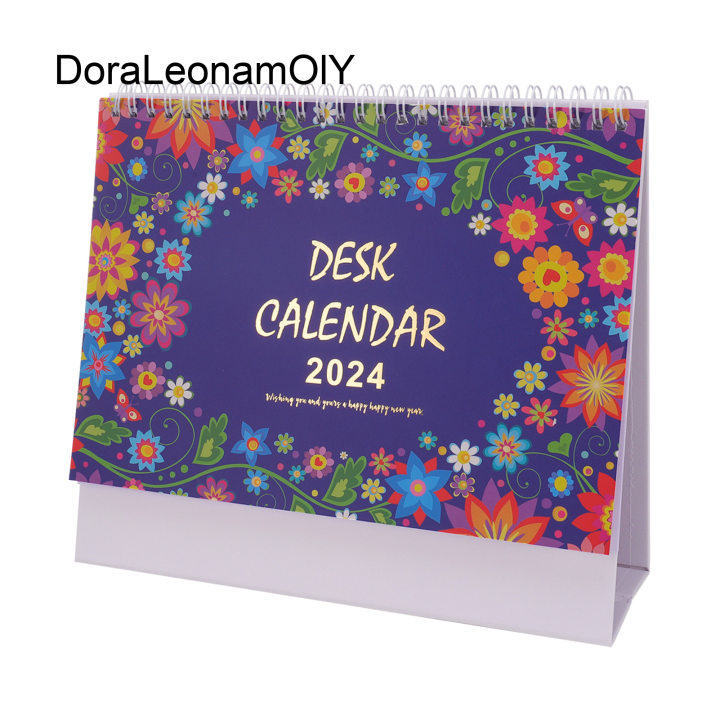 2024 Table Calendar Desktop Stand Flip Calendar Simple Desktop Note ...