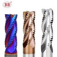 BB Roughing End Mill โซลิดคาร์ไบด์ 3 ขลุ่ย 4 ฟันสําหรับเหล็กเหล็กอลูมิเนียม MDF ไฟเบอร์กลาสไม้อะคริลิคทองแดงพลาสติก