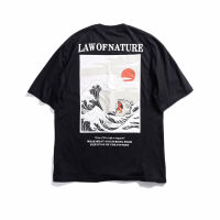 GONTHWID Japanese Ukiyo Cat Wave Printed Streetwear T Shirts  Summer Mens Hip Hop Casual Short Sleeve Tops Tees Male Tshirts