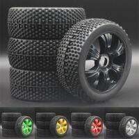 White Black Green Yellow Red RC 1:8 Off Road Car Buggy Rubber Tires Plastic Wheel Rims HUB HEX 17 mm 82-801