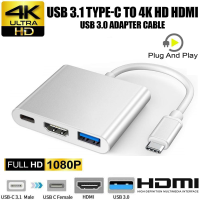 Rankman Type C to 4K HDMI-compatible USB C 3.0 VGA Adapter Dock Hub for Macbook HP Zbook Samsung S20 Dex Huawei P30 Xiaomi 11 TV