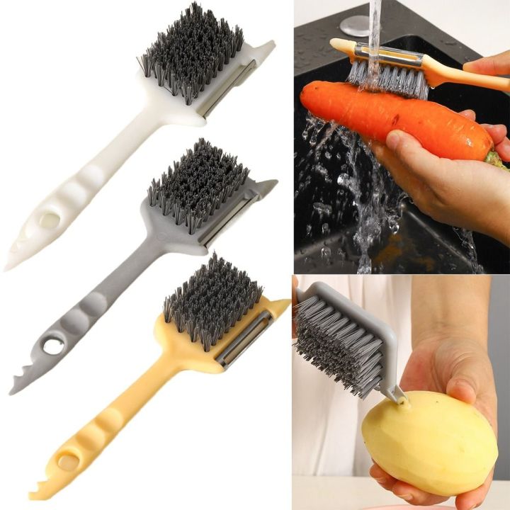 Vegetable Brush - Potato Scrubber Brush, Non-slip Durable Handle