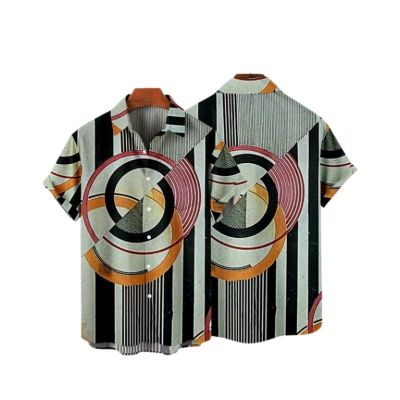 2023เสื้อฮาวายผู้ชาย,เสื้อสไตล์ลำลองกลางแจ้งพิมพ์ลายเครื่องดนตรี3D เสื้อโอเวอร์ไซส์หลวม