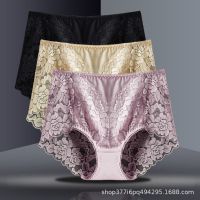 【YF】 Womens underwear lace high waist plus size female panties crotch antibacterial gauze jacquard weave ladies lingerie