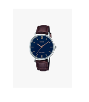[ประกันร้าน] CASIO นาฬิกาข้อมือผู้หญิง รุ่น LTP-VT01L-2BUDF-S Standard Blue Dial Brown