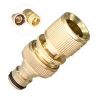 GHT Solid Brass Garden Hose Quick Connector 3/4"  Male Female Water Tubing Fittings 16mm Coupling Irrigation Adapters No-Leak Watering Systems  Garden