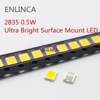 【✔In stock】 Vzhengsha โคมไฟไดโอดเปล่งแสงชิปไฟ Led Led แบบ Smd 2835ชิปขาว0.5 W 3.0-3.6V 50-55lm 150ma พื้นสว่างเฉียบ100ชิ้น