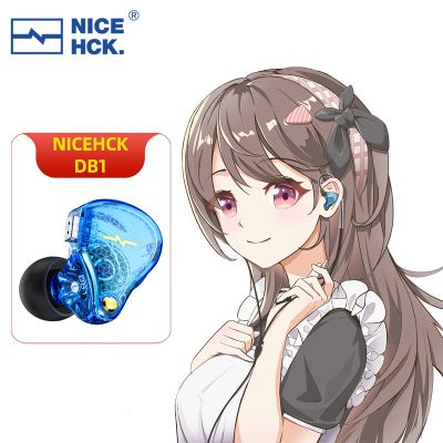 NiceHCK DB1 HIFI Music In Ear Earphone 10mm Dynamic Driver DJ Running Sport IEM Audiophile Earbud Studio Earplug 2Pin Detachable