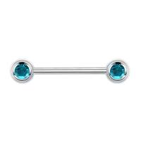 14G Jewelry Women Sexy Ring Nipple Tragus Eyebrow Crystal Barbell Straight Bar Tongue Piercing Mamilo Opal Titanium 1PC