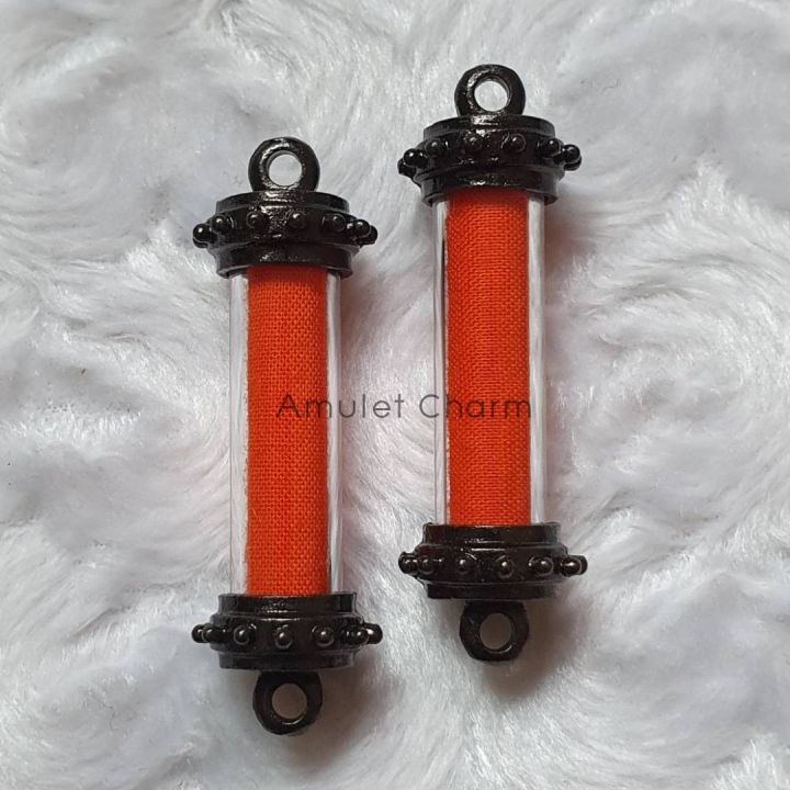 amulet-charm-รับประกันแท้-ตะกรุดจีวรหลวงปู่นิ่ม-วัดพุทธมงคล-เลี่ยมกรอบพร้อมบูชา