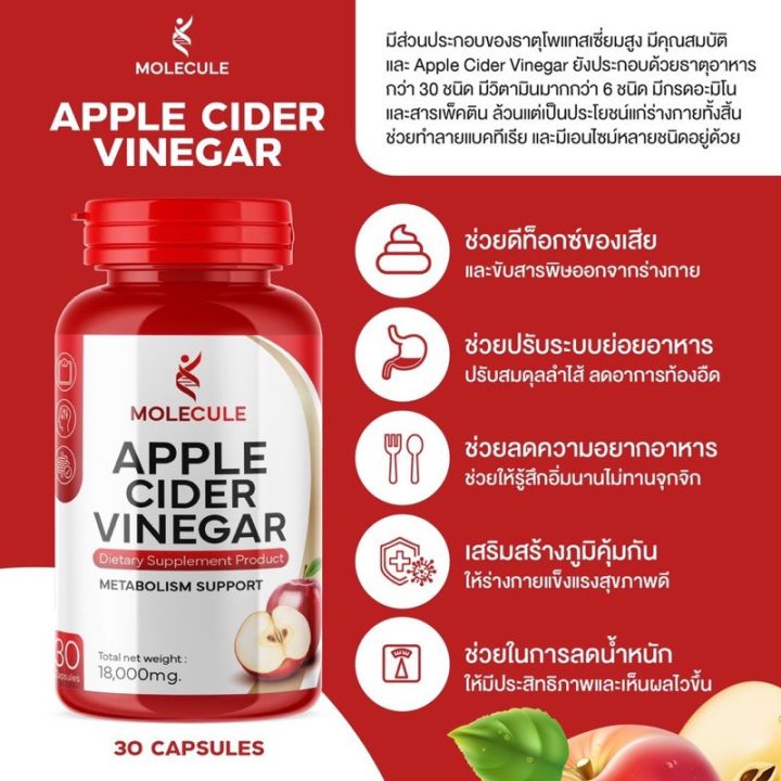 แอปเปิ้ลไซเดอร์-วีเนก้าร์-molecule-apple-cider-vinegar-30-แคปซูล-พุงยุบ-1แถม1