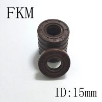 2 buah ID 15mm Gasket Acid Resistance FKM Fluorine Rubber Skeleton TC Oil Seal 15x22x24x25x28x30x32x35x4/5/6/7/8/10