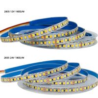 CRI 90 + 2835เส้นไฟ LED สีขาวคู่ WW + CW 2 In 1สายเทปไฟ LED สีอุณหภูมิปรับได้ DC12V 24V