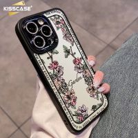 KISSCASE เคสสวนลับสำหรับ Iphone 14 13 12 11 Pro Max เคสโทรศัพท์เคสลายกากเพชรปกป้องฟิล์มเลนส์14promax ดอกไม้สีสด TPU นิ่ม13PROMAX ไม่มีฝาครอบป้องกันสีเหลือง