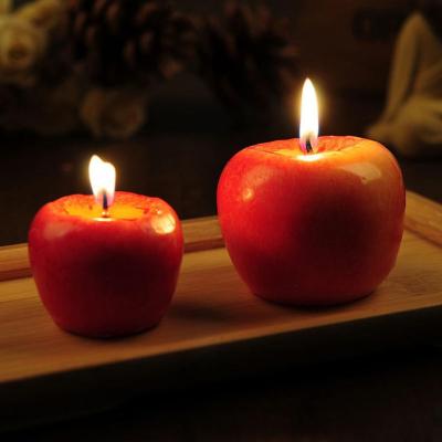 【CW】1pcs Fruit Apple Modeling Scented Candle Home Birthday Christmas Party New Year Decoration Christmas Eve Gift Cute Fruit Candles