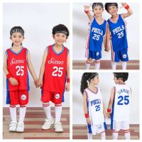 NBA Philadelphia 76Ers Ben Simmons No.25 Jersey Kids Basketball Clothing Suits