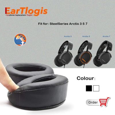 EarTlogis Replacement Ear Pads for SteelSeries Arctis 3 5 7 Headset Parts Earmuff Cover Cushion Cups pillow
