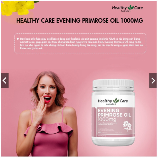 Viên uống tinh dầu hoa anh thảo healthy care evening primrose oil 1000mg - ảnh sản phẩm 5