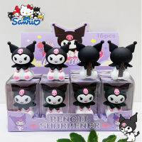 16ชิ้น Sanrio Kuromi กบเหลาดินสอการ์ตูนอะนิเมะ H Ello K Itty S TUFF Kawaii น่ารักเด็กตุ๊กตาดินสอ S Haper เครื่องเขียนของขวัญ