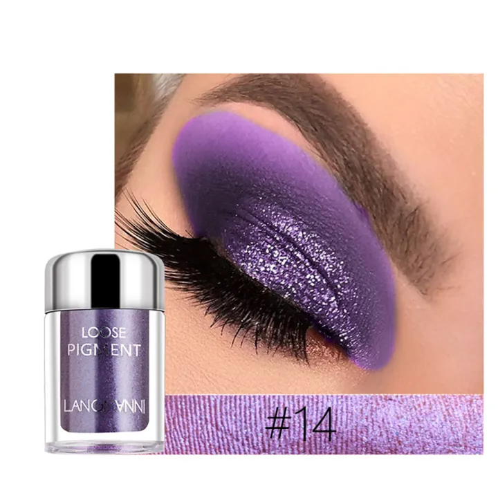 【ELECOOL】LANGMANNI 18สี Glitter แป้งฝุ่น Monochrome Eye แต่งหน้า