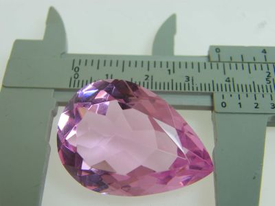 สีชมพู หิน LAB PINK CRYSTAL  35X25 WEIGHT  81 cts พลอย LAB  MADE 100%.  ราคาเป็นเม็ด. 81 กะรัต CARATS DROP SHAPE