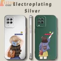 โลหะ Samsung Galaxy M62 M51 M31 M30s M21s Prime F62 F41 M625 M515 เคสโทรศัพท์ สาวฟรี ฝาครอบป้องกันโทรศัพท์ TPU นุ่มซิลิโคนสีเงิน Frosted 106