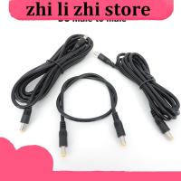 zhilizhi Store 0.5m 1.5M 3meter DC male to male Extension power supply Cable Plug Cord 5.5MM X2.5mm wire connector Adapter for strip camera