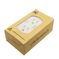 ‘；【=- American Wall Switch Socket Flame Retardant PC Six Holes With Dual USB 2.1A 1A 50HZ 2 US Outlets 2 USB Ports White