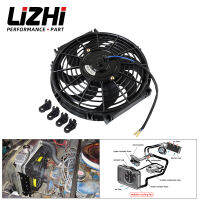 10 "นิ้ว Slim Fan หม้อน้ำไฟฟ้า Cooling 12V 800CFM 8ใบมีด Push หรือ Pull Type Mount Kit Universal Fitment